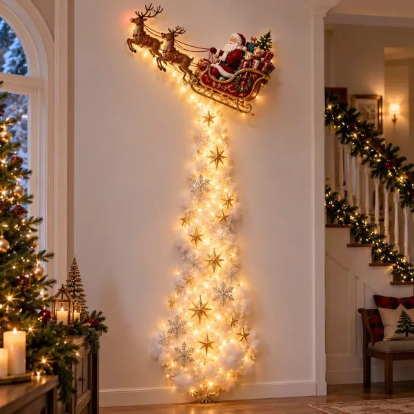 Sleigh Jingle Trail Christmas wall light