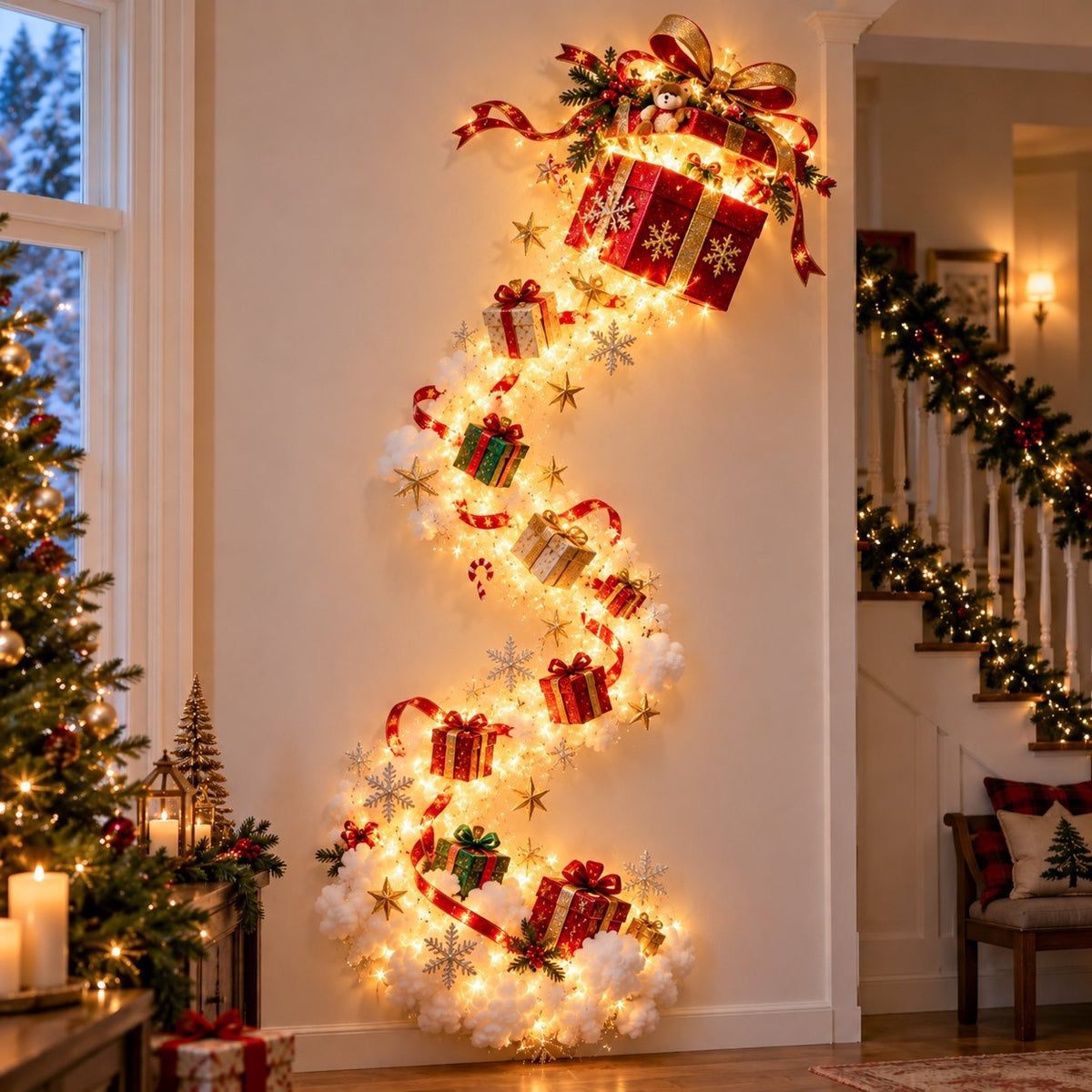 Gifts | Jingle Trail Christmas wall light
