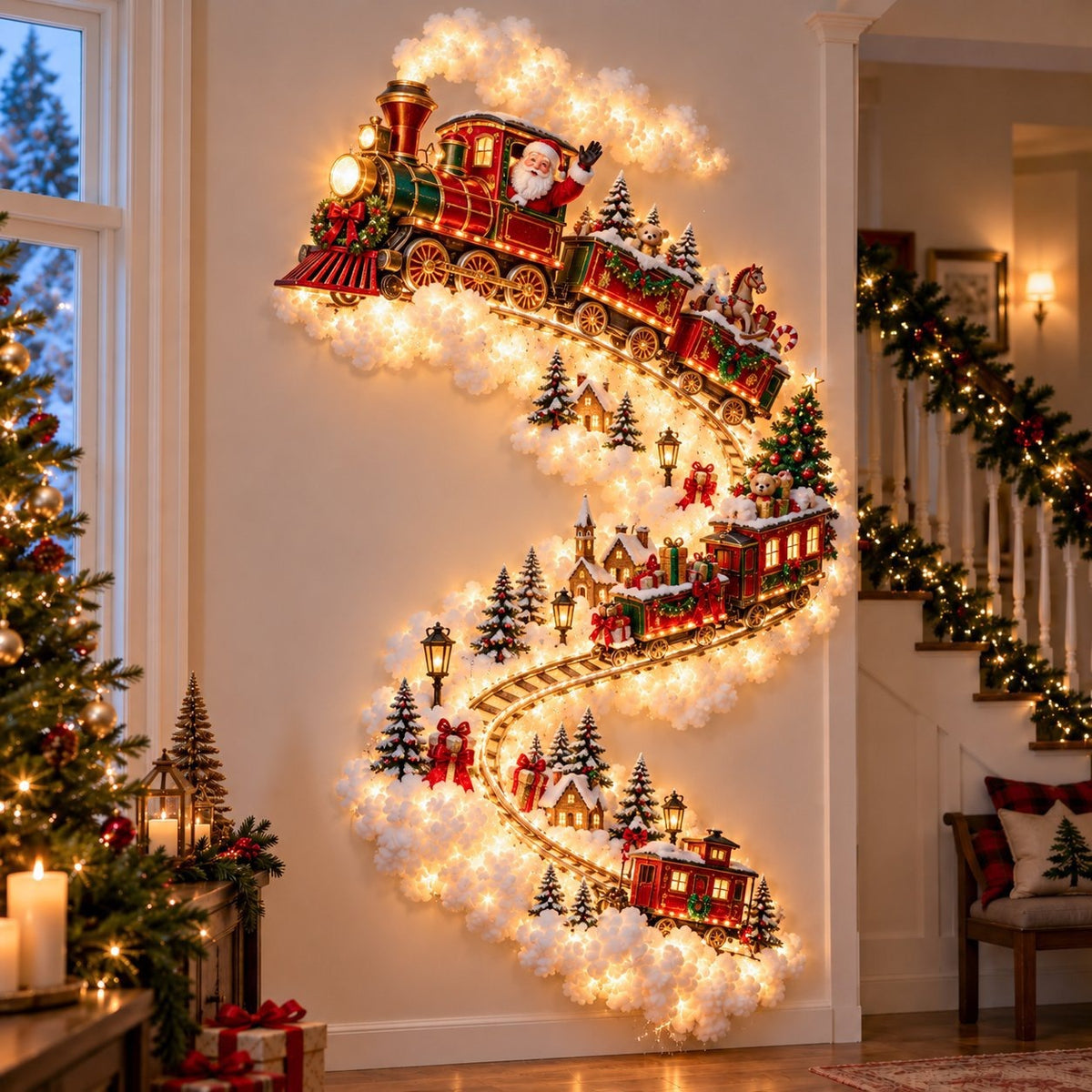 Train | Jingle Trail Christmas wall light